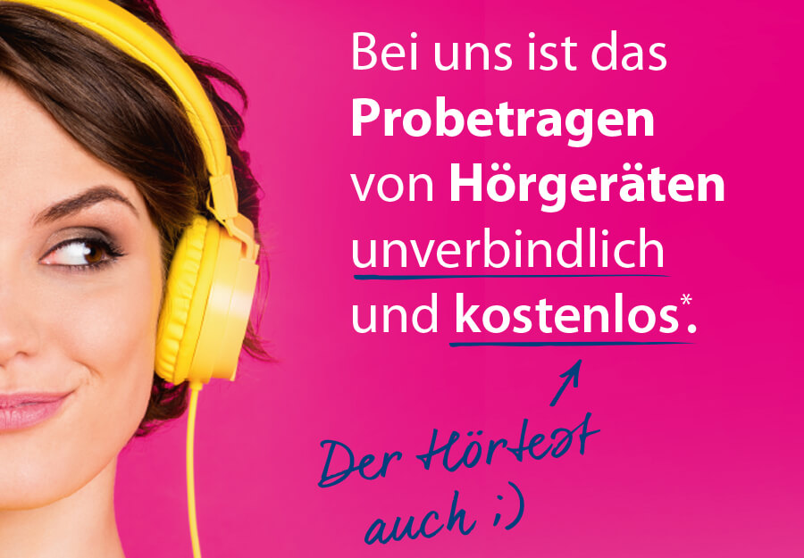 Probetragen von Hörgeräte - unverbindlich, kostenlos